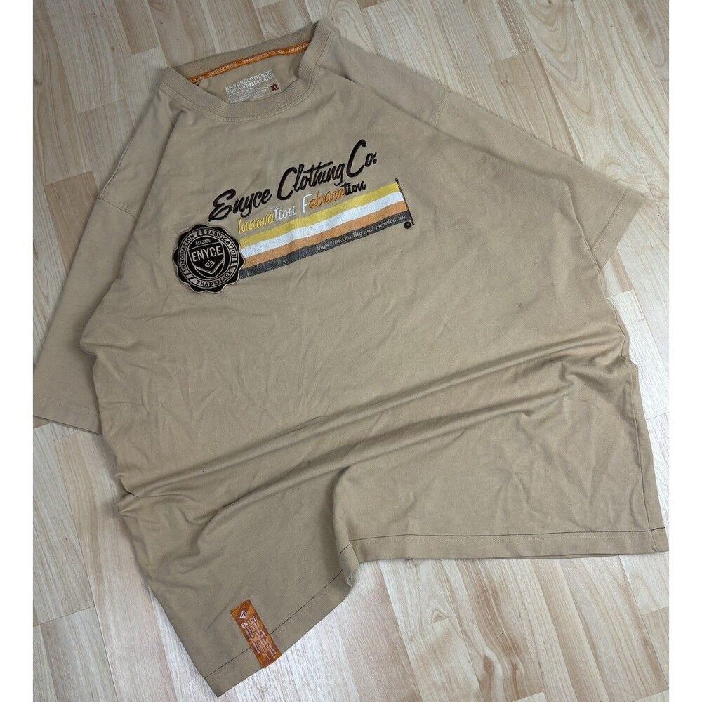 Vintage Y2K ENYCE Graphic T-Shirt / Beige / Size  XL